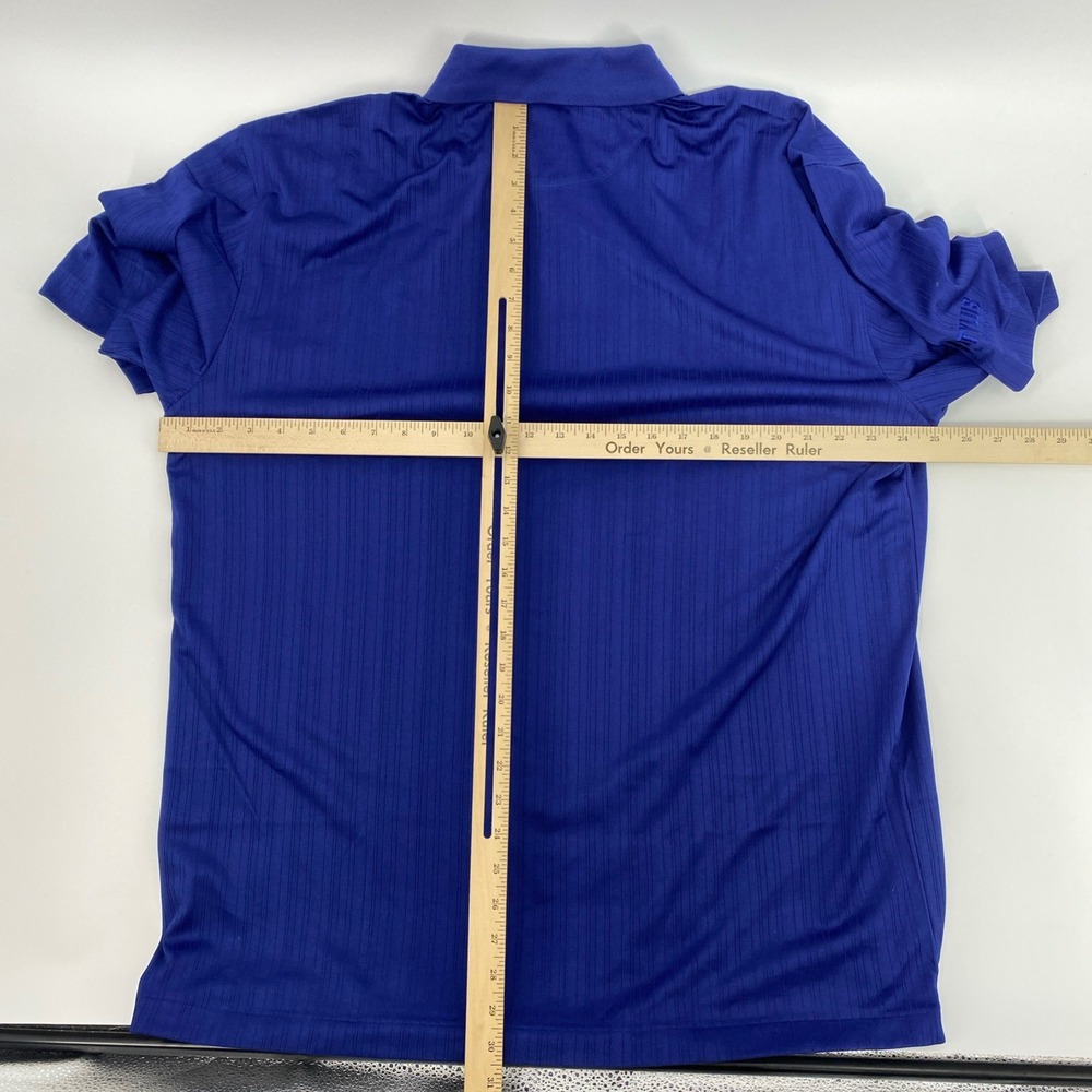 NEW Nike Tiger Woods Golf Polo Shirt Nike Men XL Blue Ribbed Athleisure Sporty - Picture 10 of 13